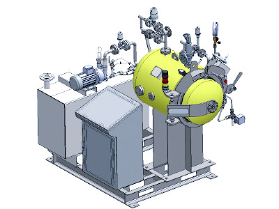 Druck-/ Vakuum-Autoklav als Labor-Versuchsanlage der Firma Scholz Maschinenbau